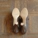 vintage NOS 1930s shoes / 30s brown leather oxfords / size 5