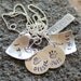 Personalized Family Names Multi Charm Necklace - Sterling Silver Hand Stamped 4 Charms of Choice, Mommy, Grandma, Gift Necklace