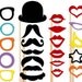 Best Wedding Party Props - Photo Booth Props - 23 Piece Set On a Stick - Mustache Photobooth Prop