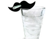 Mustache Straws - Die Cut Mustache (25) - photo prop party decoration punch cutout card stock