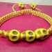 Yellow Skull, Macrame Woven Yellow Bracelet, Day Of The Dead