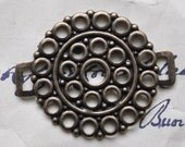 Beading connector for bracelets, dark brass ox