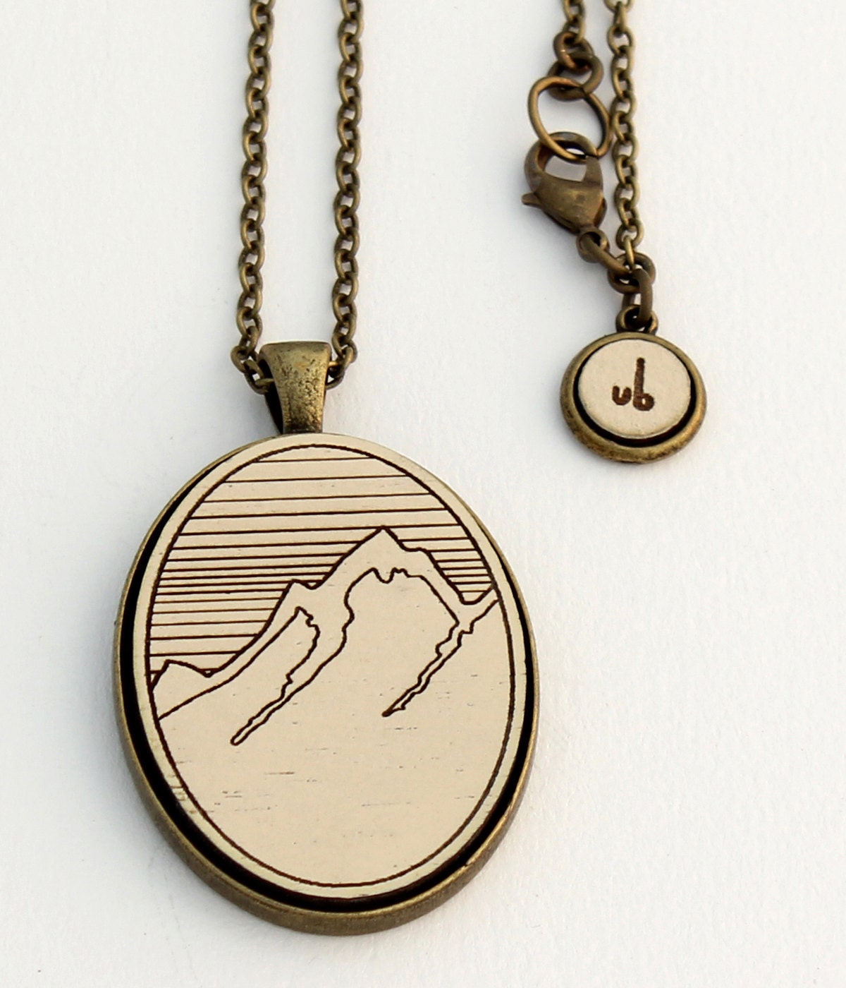 Powder Days - Mountain Necklace - Laser Cut and Etched