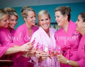 12 Personalized Bridesmaid Champagne Flutes with Strapless Gowns