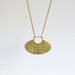 Geometric Necklace, Oval Hand-Stamped Pendant, The Altair