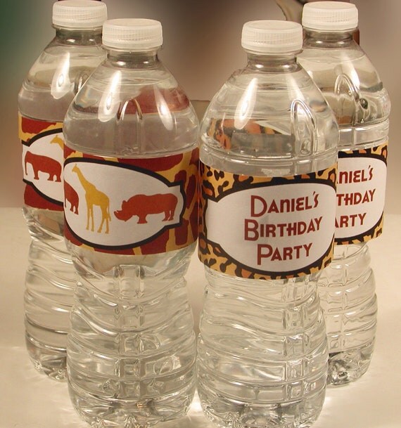 Zoo Party Water Bottle Labels Il_570xn
