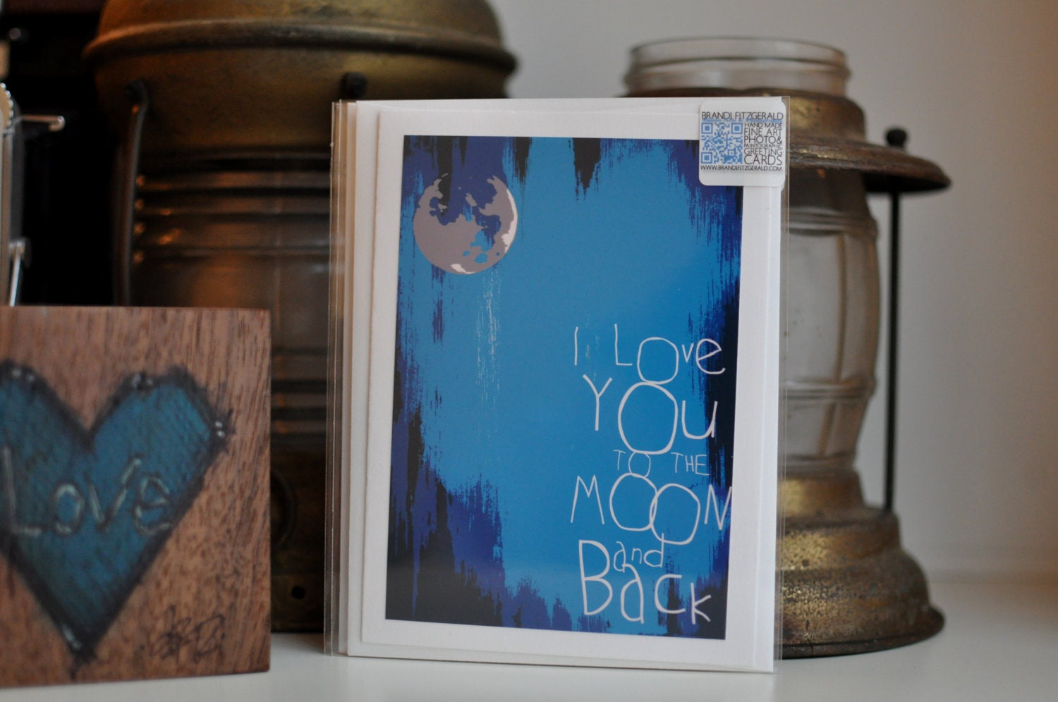 A2 Photo Note Greeting Card I Love You to The Moon and Back