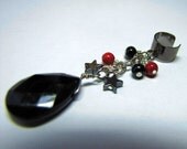 Black Star Drop Ear Cuff