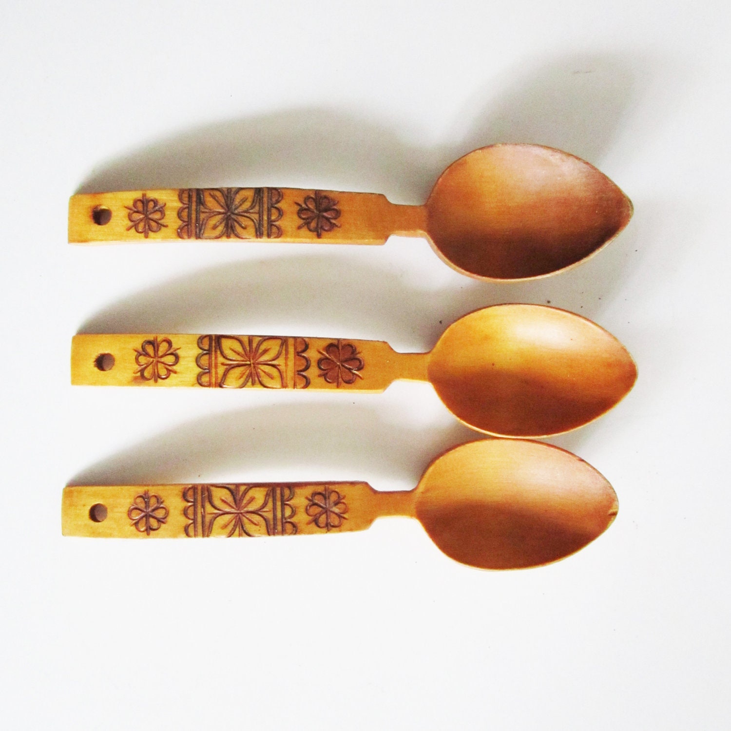 VINTAGE WOODEN SPOONS, use for assemblage, home decor, kitchenware.