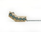 Small Chevron Necklace Geometric Necklace Double Sided