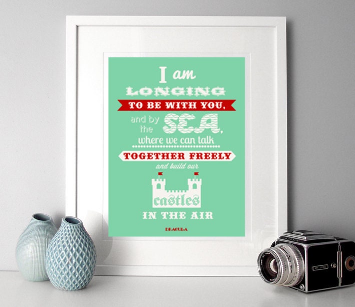 Romantic quote print A3 poster - Dracula
