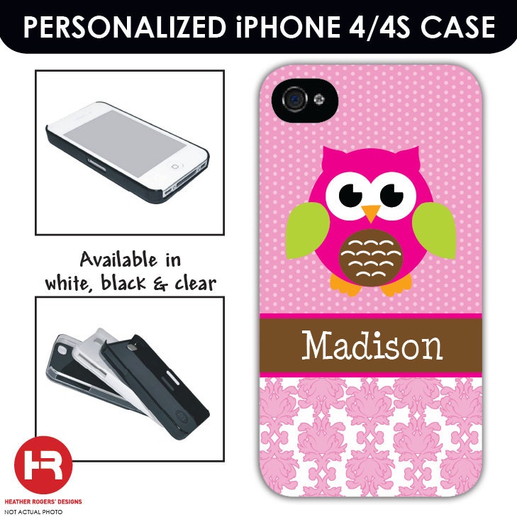 Personalized iPhone 4 case or iPhone 4s by HeatherRogersDesigns