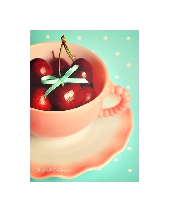 Cup of Cherries, Photograph Print