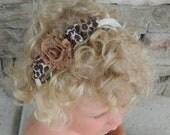20%OFF ORDER Girl Hard Headband-grosgrain ribbon headband-shabby bloom headband-leopard headband- grosgrain bow- leopard bow