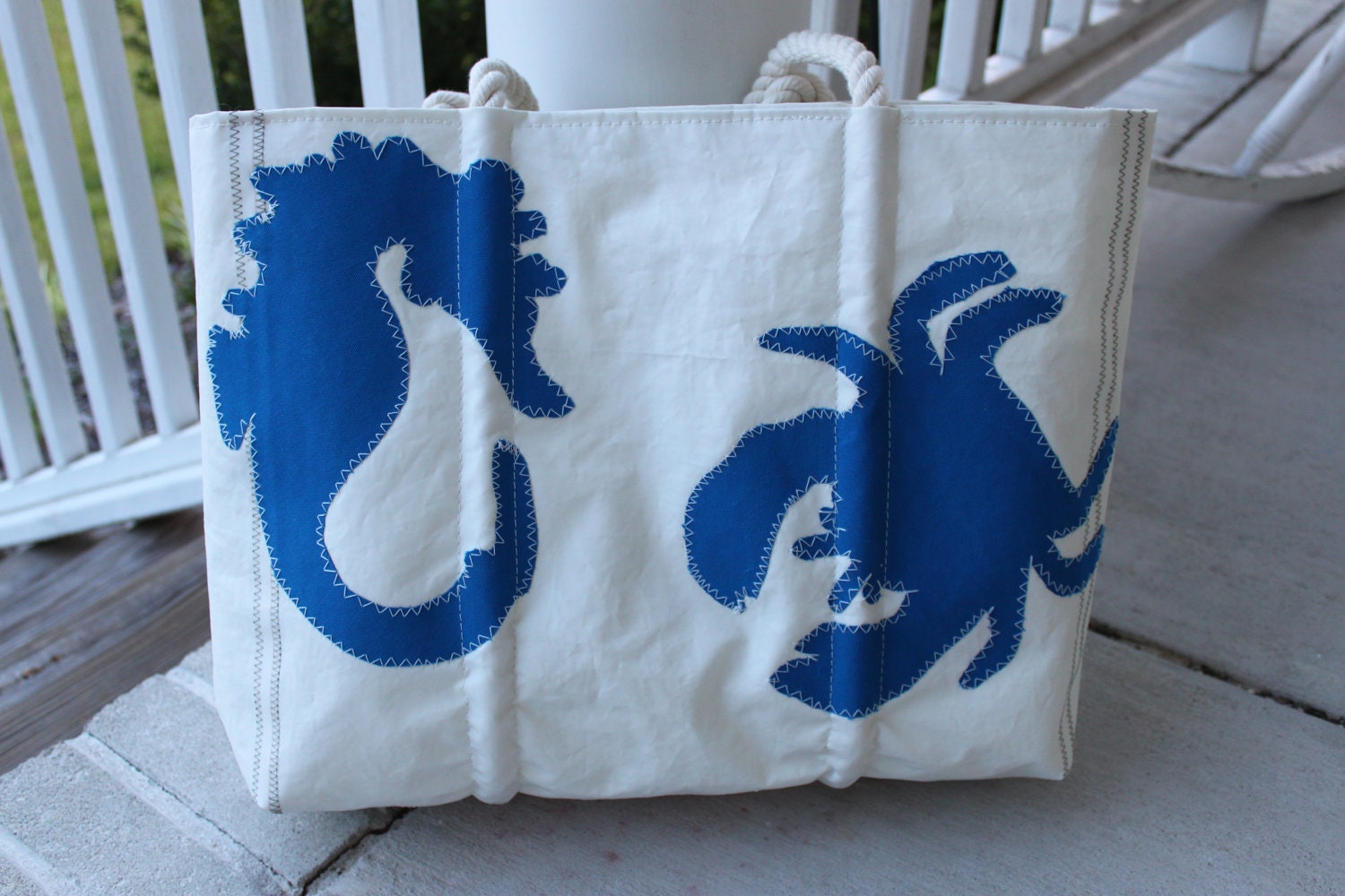 recycled crab - seahorse sail bag