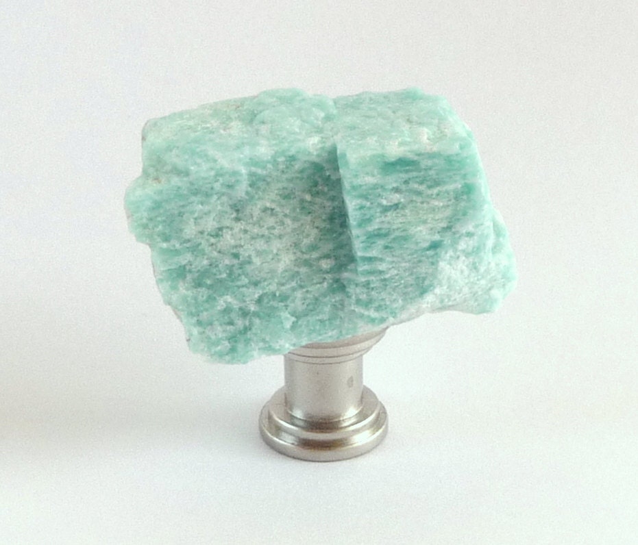 Natural Mint Amazonite Crystal Gemstone Rock Knobs