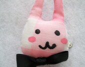 Pink Plaid Usagi (Bunny) Hair Clip