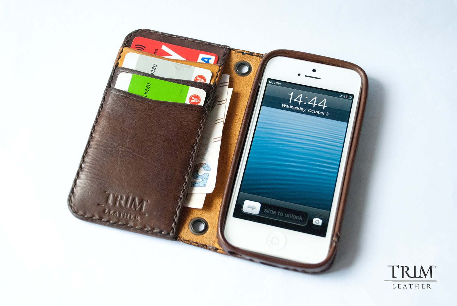 iPhone 5 leather wallet handmade