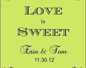 Personalized Wedding Stickers - Wedding Favor Labels - 100 2" Square or 60 2.5" Square Favor Labels Il_170x135