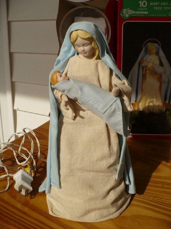vintage 10 light mary and baby jesus tree topper by vintage 10 light mary and baby jesus tree topper by