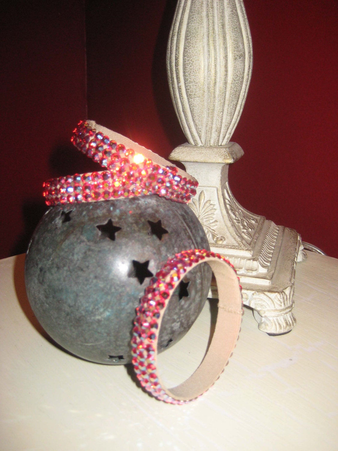 Swarovski Crystal Light Siam AB Bangle Bracelets