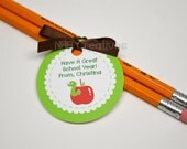 Personalized Back To School Themed Gift Tag - Bookworm - Personalized DIY Printable Digital File