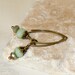 Dainty Earrings, Opal Earrings, Opal picasso czech glass earrings, mint green, aqua blue