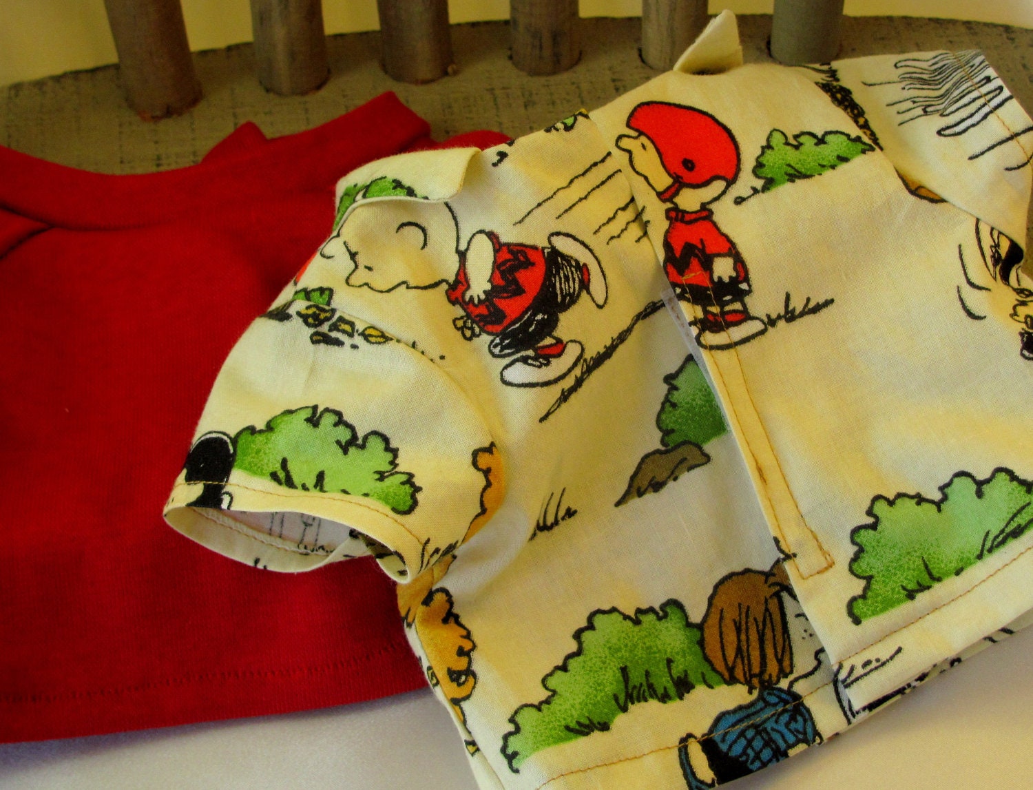 Peanuts Shirt with Red Tshirt for 15 inch and 16 inch Dolls