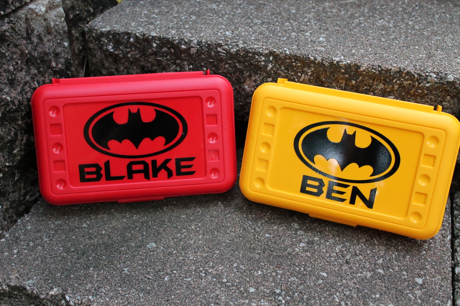 Personalized Pencil Box/ Art Supply Holder - Back to School - Assorted Colors/Designs