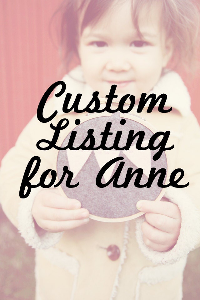 Custom Listing for Anne - 2 Custom-Made Embroidery Hoop Arts by Catshy Crafts