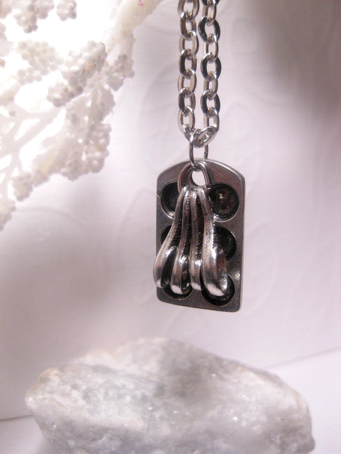 Muffin Pan Cupcake Necklace With Spoon Charm