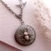 Silver Bee Floral Locket With Bird