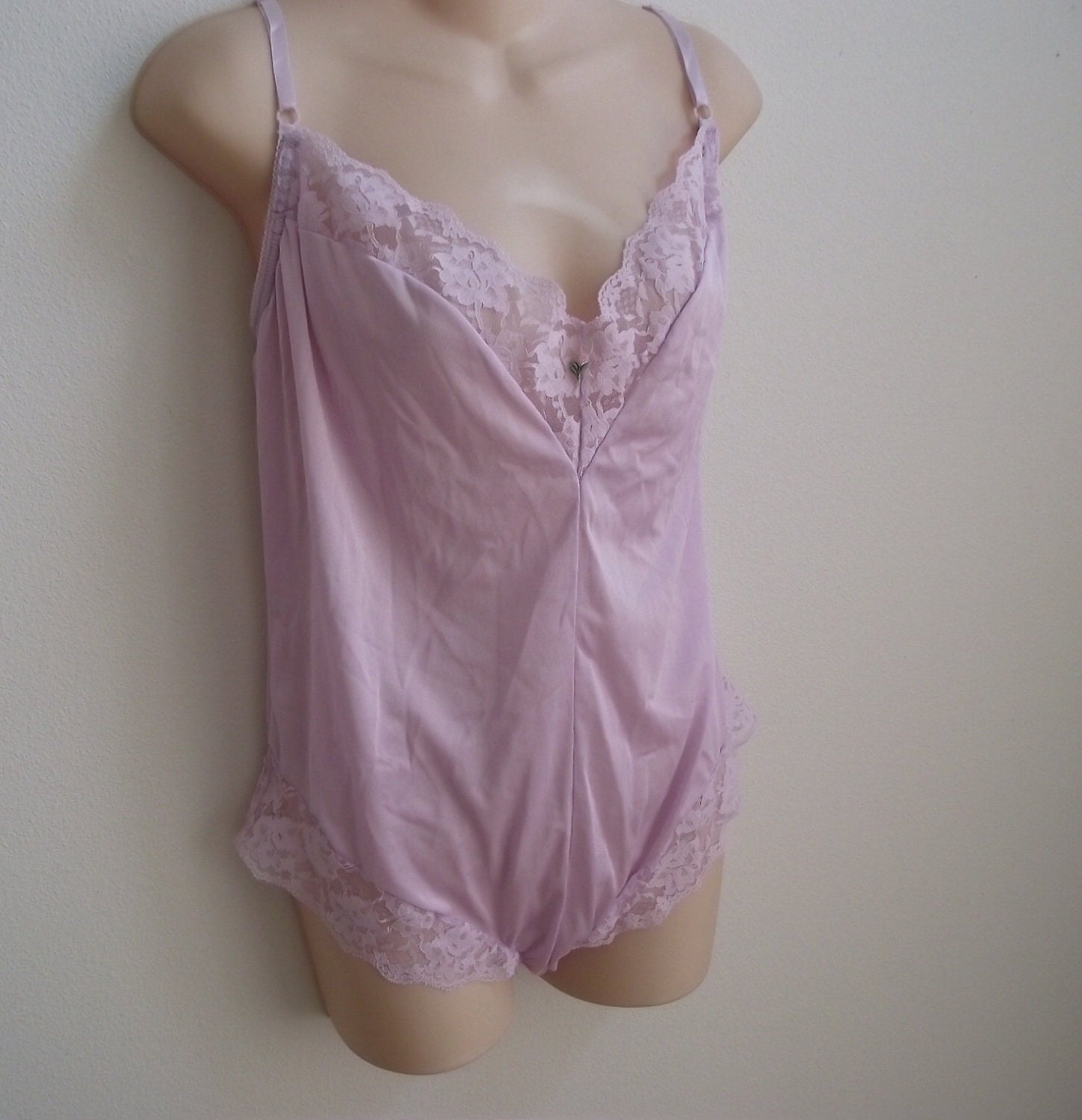 Vintage teddi camisole panties slip lavendar lingerie XXXL