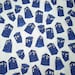 Police Box Fabric Fat Quarter - Spinning on White