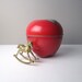 Large Red Tin Apple Container