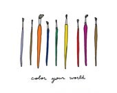 Color Your World- 8x10 Illustration Print
