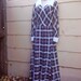 Vintage 1970s Maxi Dress / Brown/ Plaid/ Mod/ Retro/ MELISSA LANE/ Small/ Boho