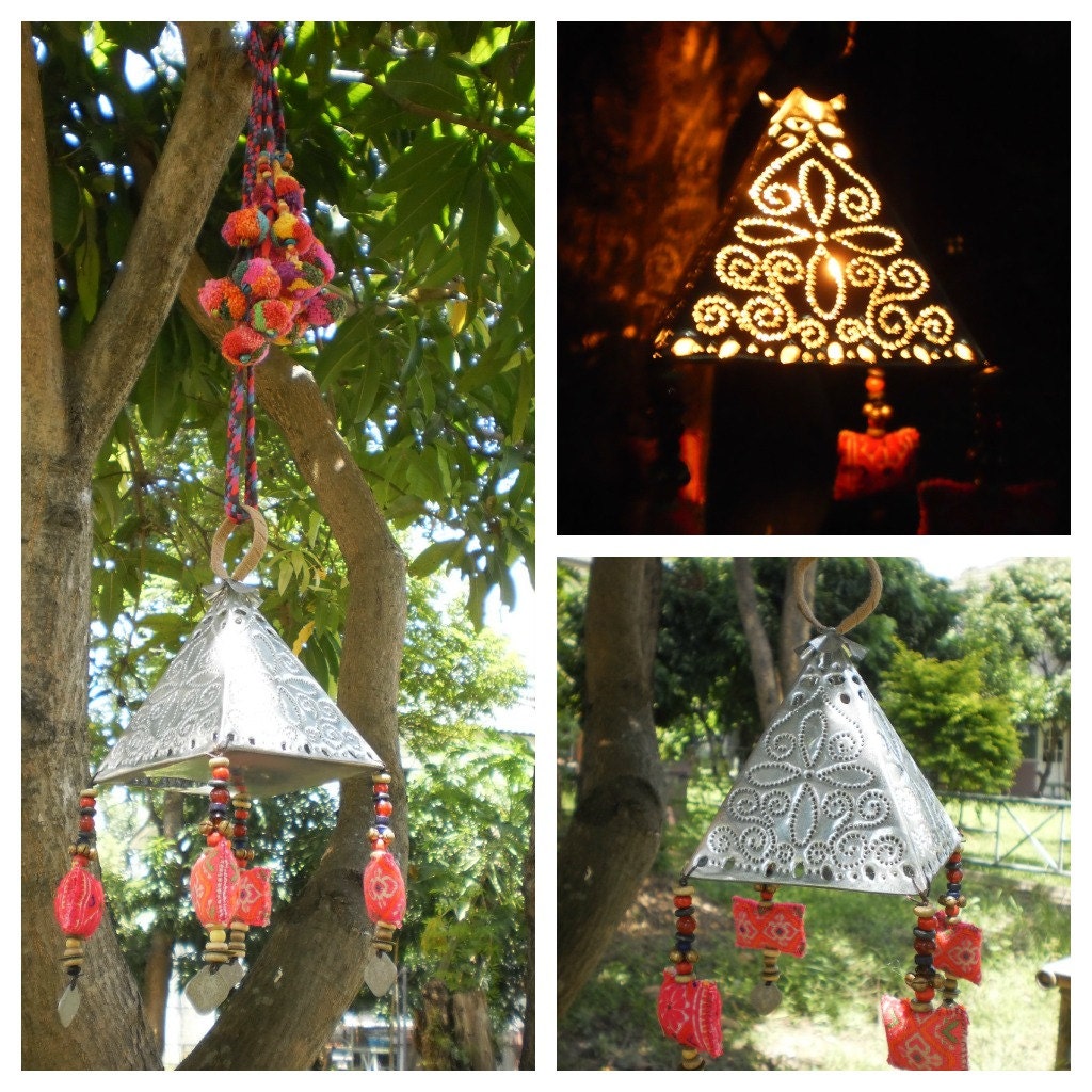 Lantern Handmade and Decorated with Beautiful Hmong Textiles... For Happy Tree