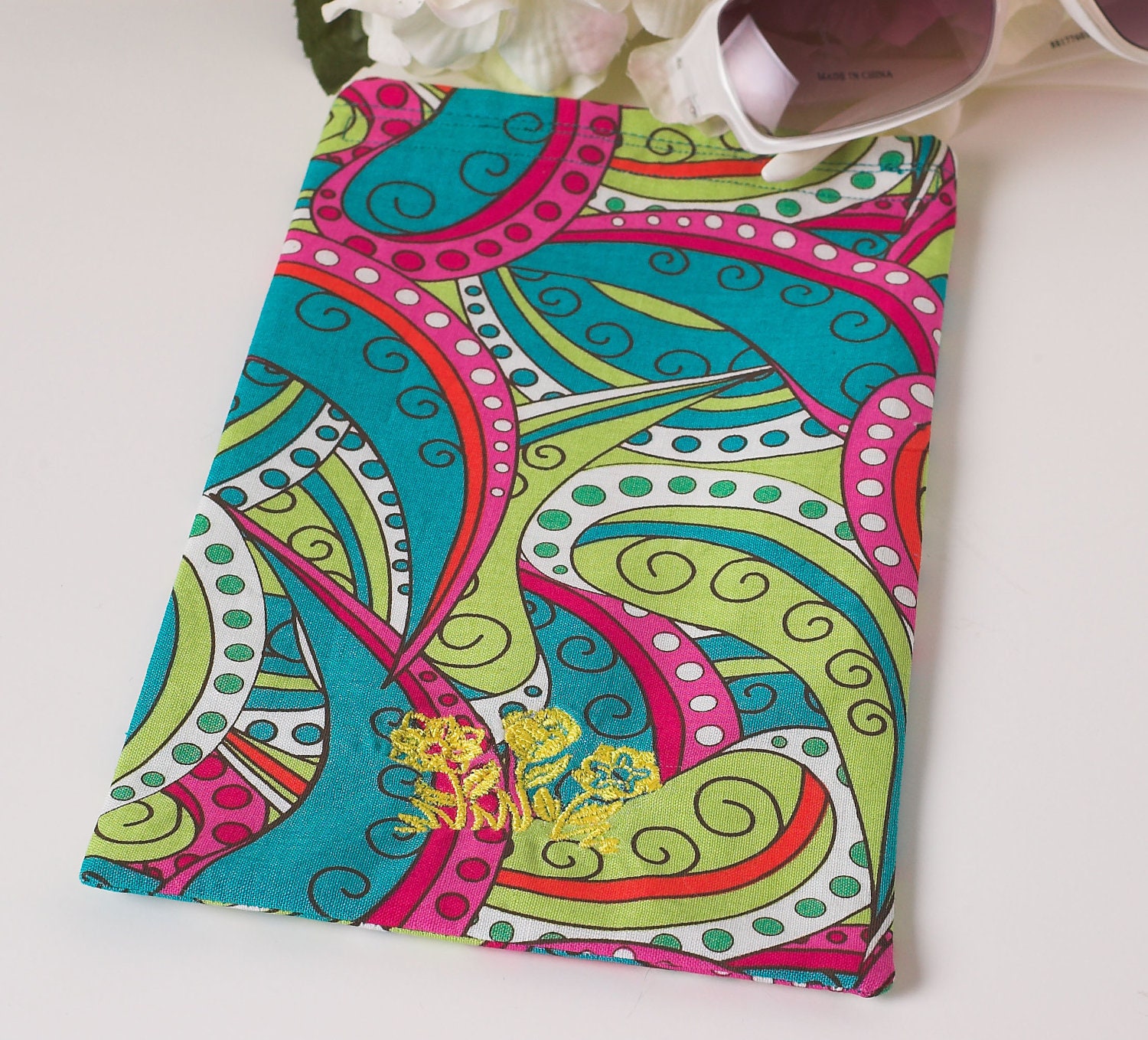 Flowers on Paisley Organization Pencil Pouch