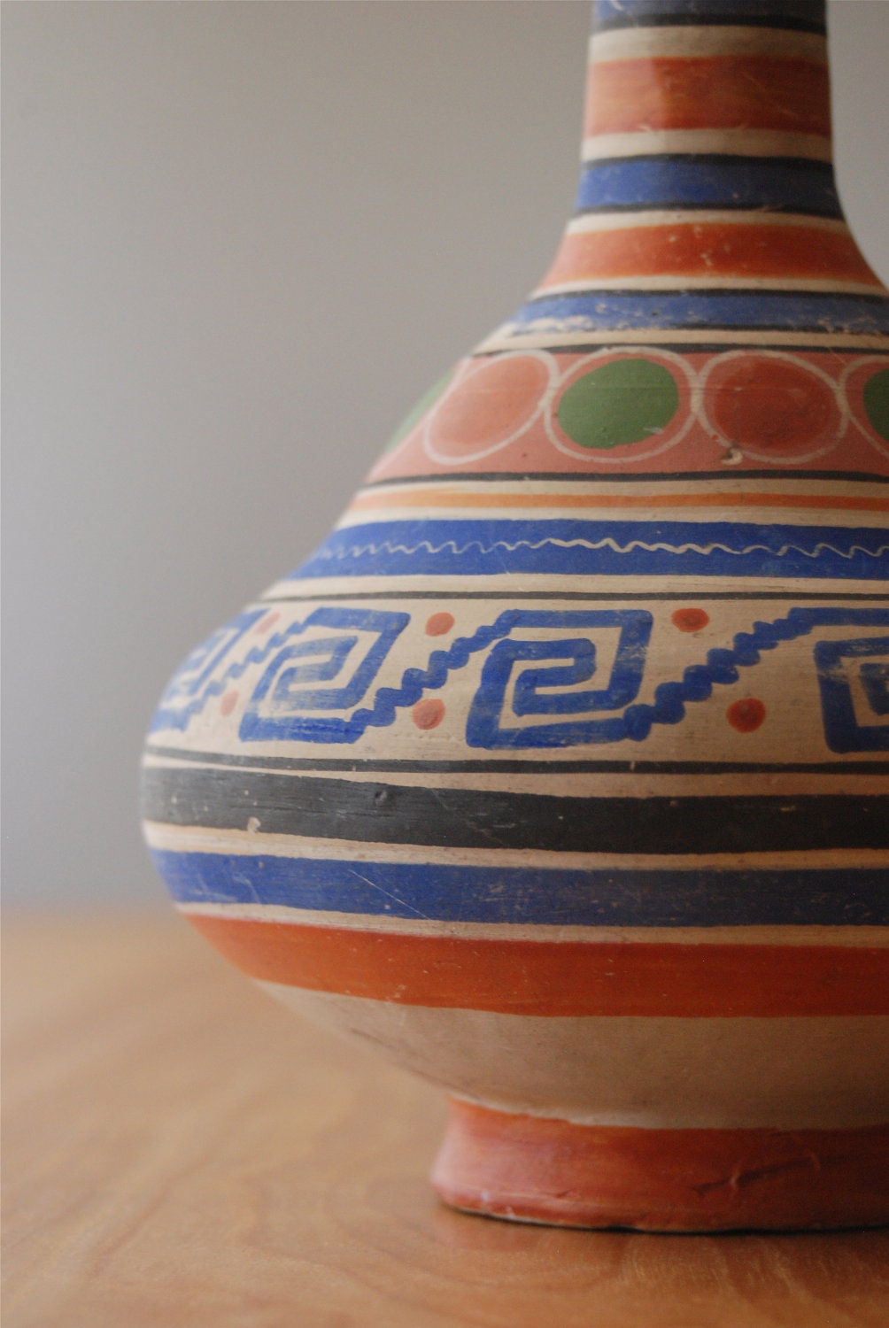 Vintage Hand Thrown Mexican Vase