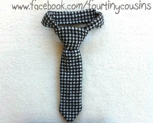 Baby Boy Tie - Baby neck tie - baby boy photo prop - toddler photo prop - toddler tie - houndstooth- newborn photo prop - ready to ship