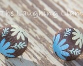Upcycle Flower Button Post Earrings