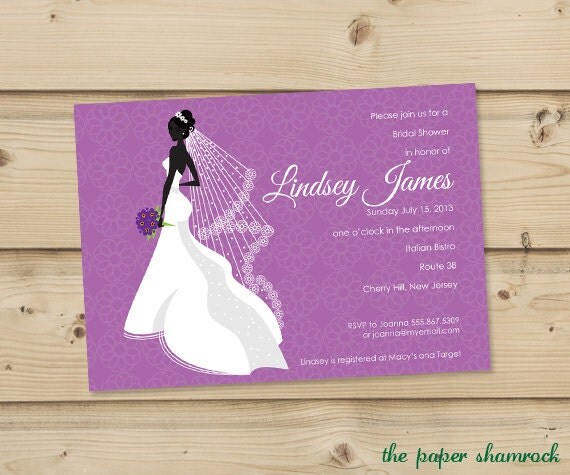 Bridal Shower Invitation, Wedding Shower Invitations - Silhouette Il_570xn