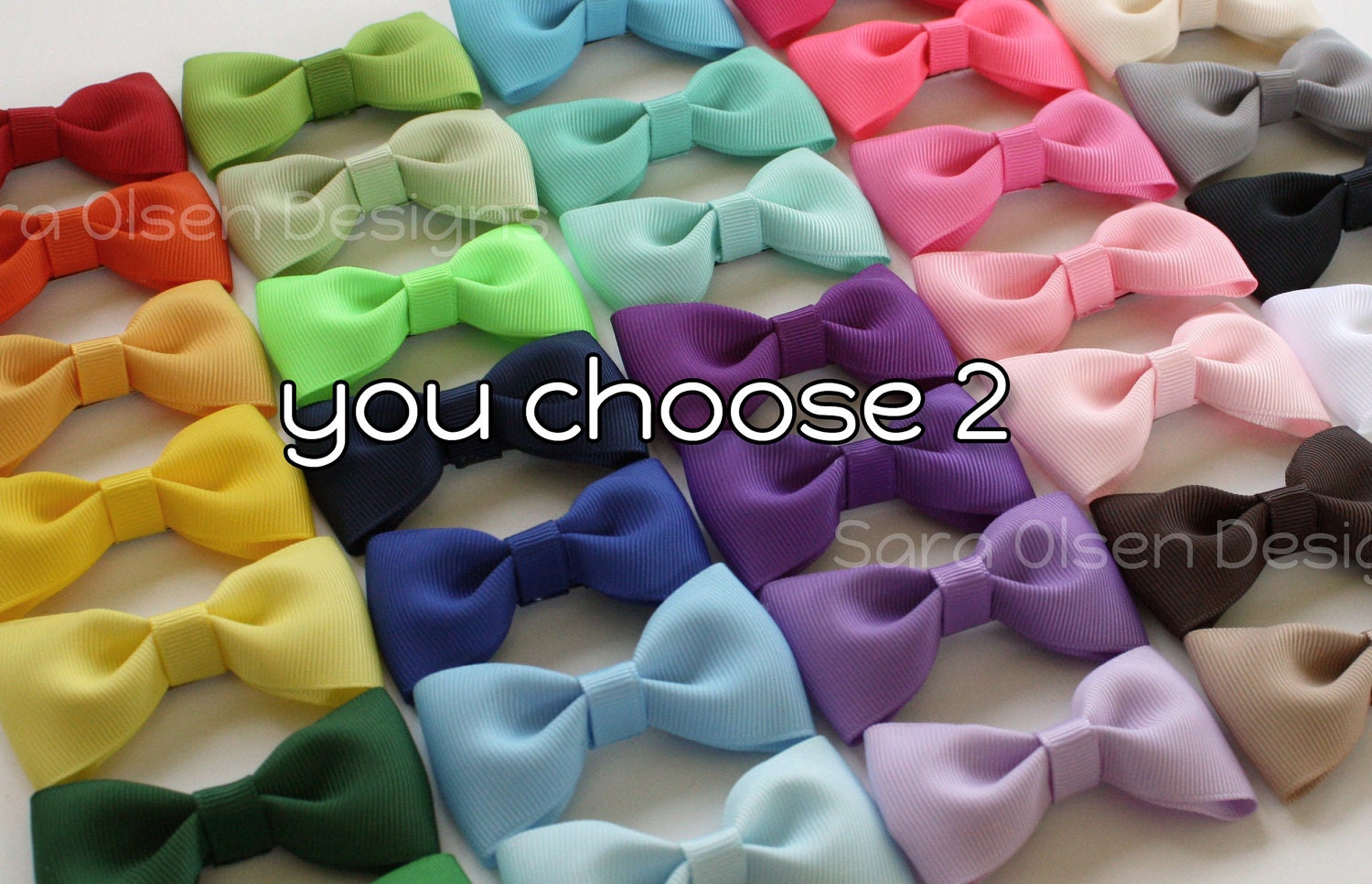 Tuxedo Hairbows, You Choose 2, Custom Colors, Basic Hairbows, You Choose Color, Tuxedo Bow, Bow Tie Hairbows, Pigtails, Toddler Size