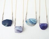 NEW STONES Statement Necklace : Summer Fashion - Raw Agate Necklace