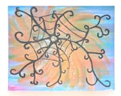 Acrylic Painting Original Abstract Modern Art  "Mystic Web of Dreams" 16 x 20 - KatiesCreativeCorner