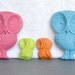 Bright Funky Owl Family -YOU PICK Colors....Upcycled Vintage Owl Wall Hanging Playroom Nursery Kids bedroom