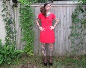 Vintage // 1970's Terry Cloth Mini Dress // What's Hot Gypsy Babydoll // Small