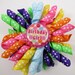 Birthday Hair Bow - Birthday Polka Dot Korker Hair Bow - Rainbow Hair Bow - Polka Dot Hair Clip - Birthday Hair Clip
