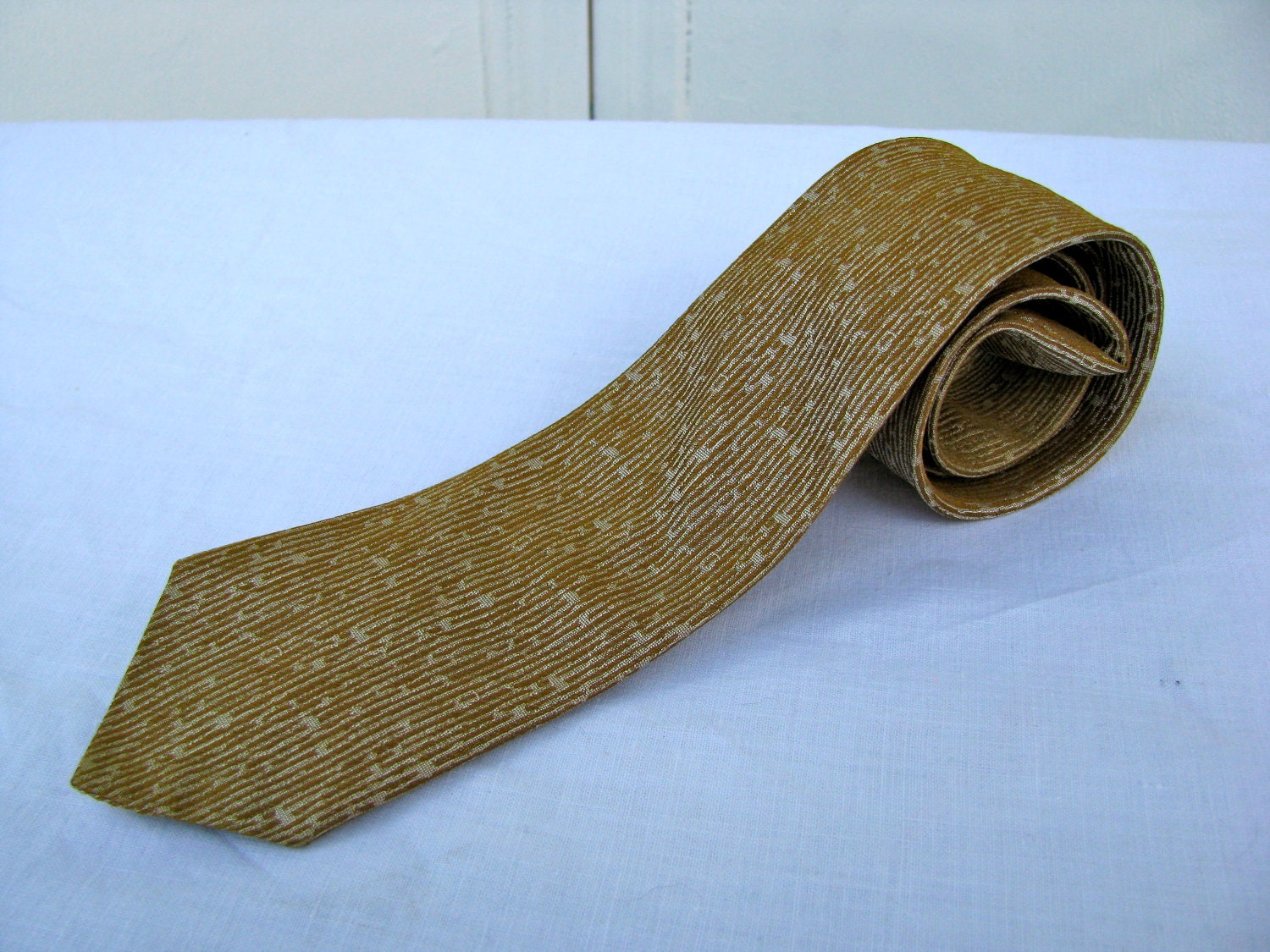 50s Golden Rule Skinny Tie - Awesome Silk Necktie by Beau Brummell
